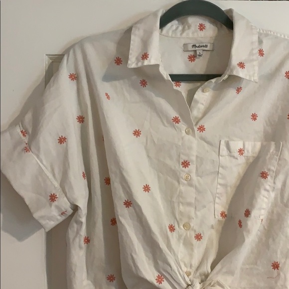 Madewell Embroidered Flowers Shirt - Picture 1 of 3